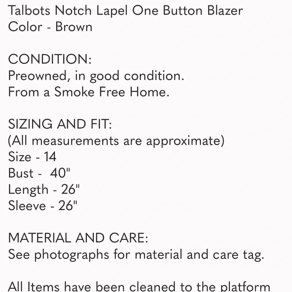 Talbots Blazer Womens 14 - Picture 7 of 7